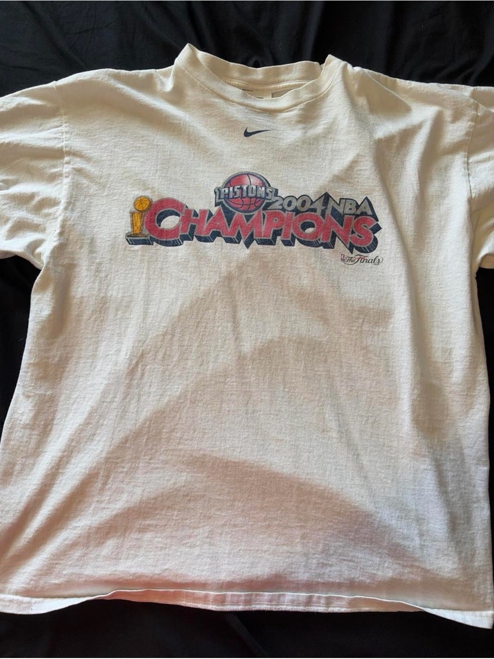 Detroit Pistons Retro Y2K Shirt Sz L 2004 NBA Champions